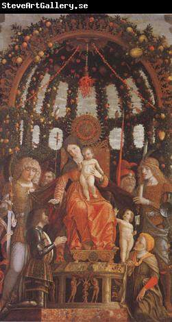 Andrea Mantegna Virgin and Child Surrounded by Six Saints and Gianfrancesco II Gonzaga (mk05)